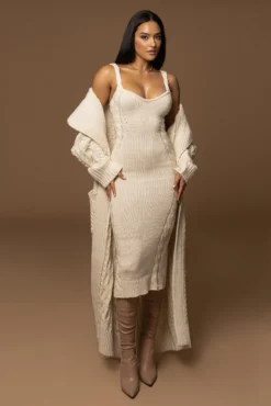 Ivory Daria Sweater Knit Dress 15 Ivory Daria Sweater Knit Dress -Trendify Store PRODUCT DEC122022 WINTER 146
