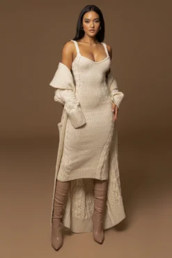 Ivory Daria Sweater Knit Dress 17 Ivory Daria Sweater Knit Dress -Trendify Store PRODUCT DEC122022 WINTER 148