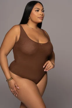 Chocolate Mesh Essential Tank Bodysuit Undergarment 33 Chocolate Mesh Essential Tank Bodysuit Undergarment -Trendify Store PRODUCT DEC32021 148