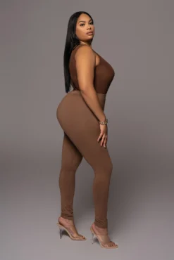 Chocolate Mesh Essential Tank Bodysuit Undergarment 36 Chocolate Mesh Essential Tank Bodysuit Undergarment -Trendify Store PRODUCT DEC32021 153