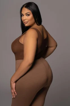 Chocolate Mesh Essential Tank Bodysuit Undergarment 37 Chocolate Mesh Essential Tank Bodysuit Undergarment -Trendify Store PRODUCT DEC32021 154