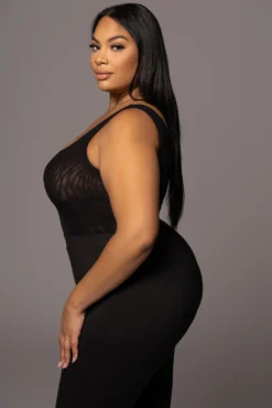 Noir Mesh Essentials Tank Bodysuit Undergarment -Trendify Store PRODUCT DEC32021 168