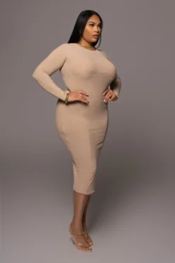 Beige High Expectations Midi Dress -Trendify Store PRODUCT DEC32021 209
