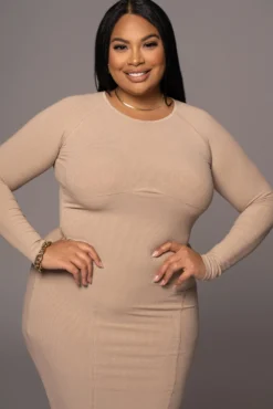 Beige High Expectations Midi Dress -Trendify Store PRODUCT DEC32021 213