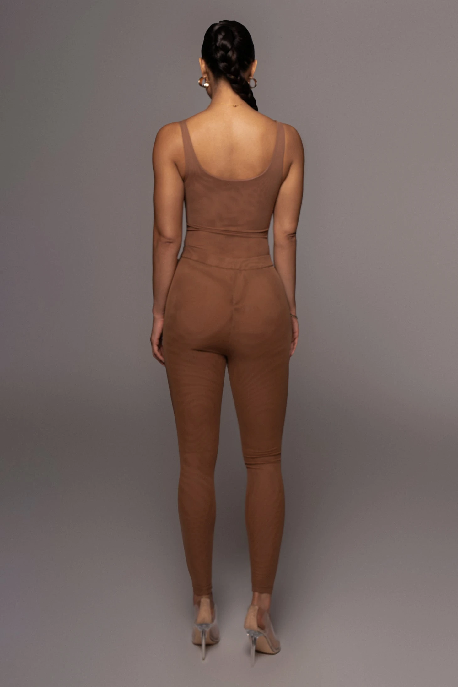 Pecan Mesh Essentials Tank Bodysuit Undergarment 13 Pecan Mesh Essentials Tank Bodysuit Undergarment - Image 13