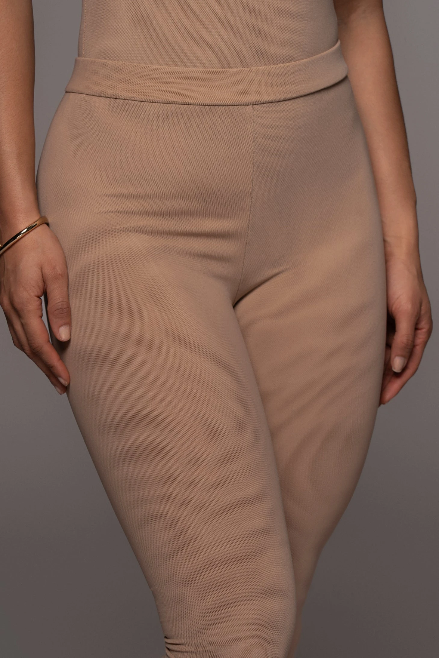 Beige Nina Mesh Pants 4 Beige Nina Mesh Pants - Image 4