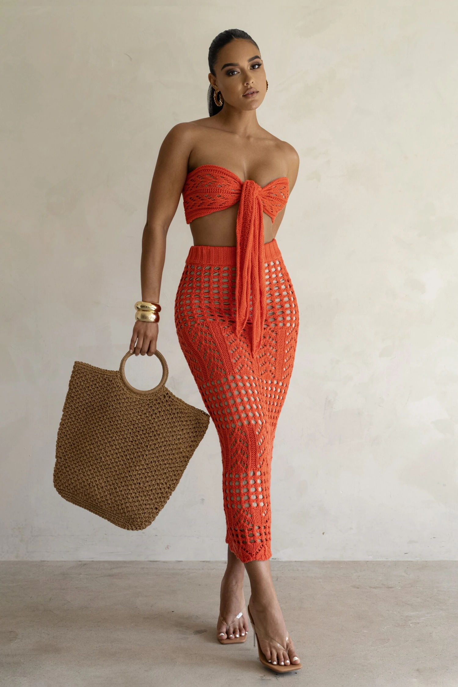 Coral Caribbean Skies Skirt Set 1 Coral Caribbean Skies Skirt Set