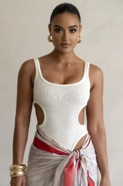 White Sunset Cut Out Bodysuit -Trendify Store PRODUCT FEB282023 CROCHET2 97 scaled