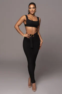 Black Nikole Ribbed Skirt Set 24 Black Nikole Ribbed Skirt Set -Trendify Store PRODUCT JAN192023 2 scaled