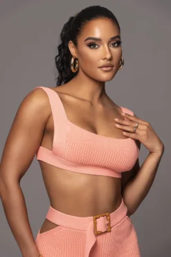 Peach Nikole Ribbed Skirt Set -Trendify Store PRODUCT JAN192023 34 scaled