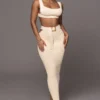 Ivory Nikole Ribbed Skirt Set