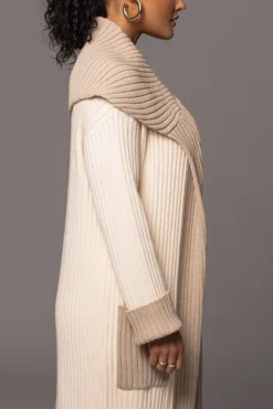 Ivory Carmela Rib Knit Cardigan -Trendify Store PRODUCT JAN192023 VDAY 35