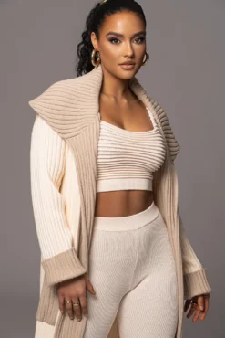 Ivory Carmela Rib Knit Cardigan -Trendify Store PRODUCT JAN192023 VDAY 38