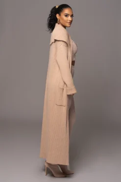 Tan Carmela Rib Knit Cardigan -Trendify Store PRODUCT JAN192023 VDAY 59