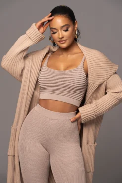 Tan Carmela Rib Knit Cardigan -Trendify Store PRODUCT JAN192023 VDAY 65 84c1f0c3 6719 4d12 90f4 e5a99f4e3529