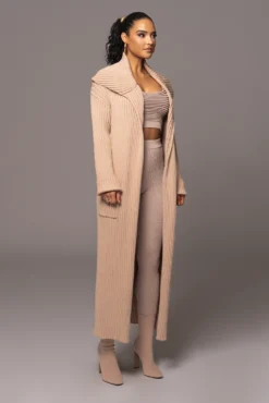 Tan Carmela Rib Knit Cardigan -Trendify Store PRODUCT JAN192023 VDAY 67