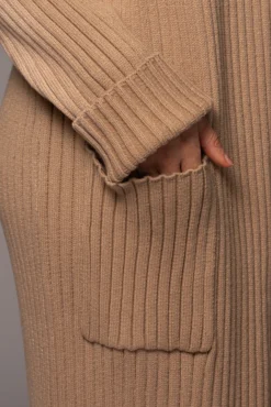 Tan Carmela Rib Knit Cardigan -Trendify Store PRODUCT JAN192023 VDAY 69