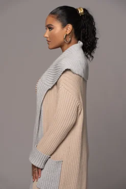 Sand Carmela Rib Knit Cardigan -Trendify Store PRODUCT JAN192023 VDAY 78