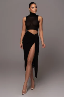 Black Barely There Turtleneck Top -Trendify Store PRODUCT JAN252023 NEWARRIVALS 218 scaled