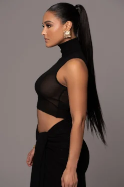 Black Barely There Turtleneck Top -Trendify Store PRODUCT JAN252023 NEWARRIVALS 223 scaled