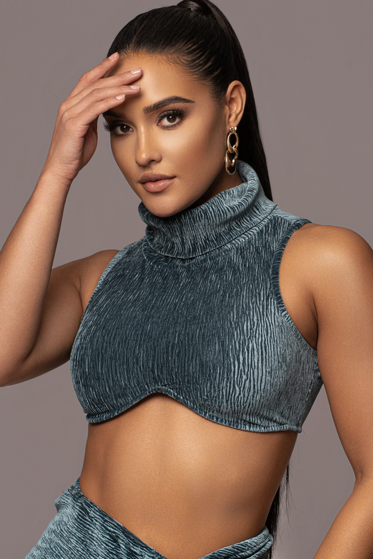 Teal Chosen One Velvet Skirt Set 10 Teal Chosen One Velvet Skirt Set - Image 10