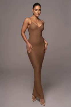Tan Elba Knit Maxi Dress 9 Tan Elba Knit Maxi Dress -Trendify Store PRODUCT JAN52023 VDAY 40