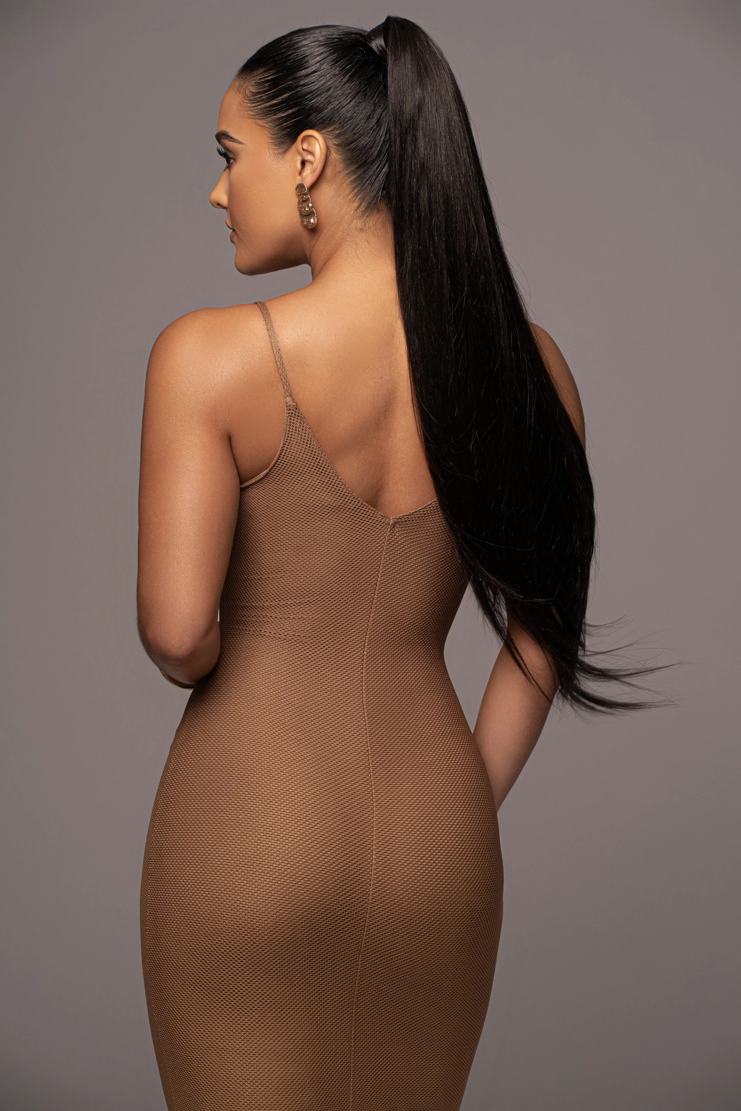 Tan Elba Knit Maxi Dress 5 Tan Elba Knit Maxi Dress - Image 5