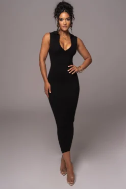 Black Never Better Midi Dress