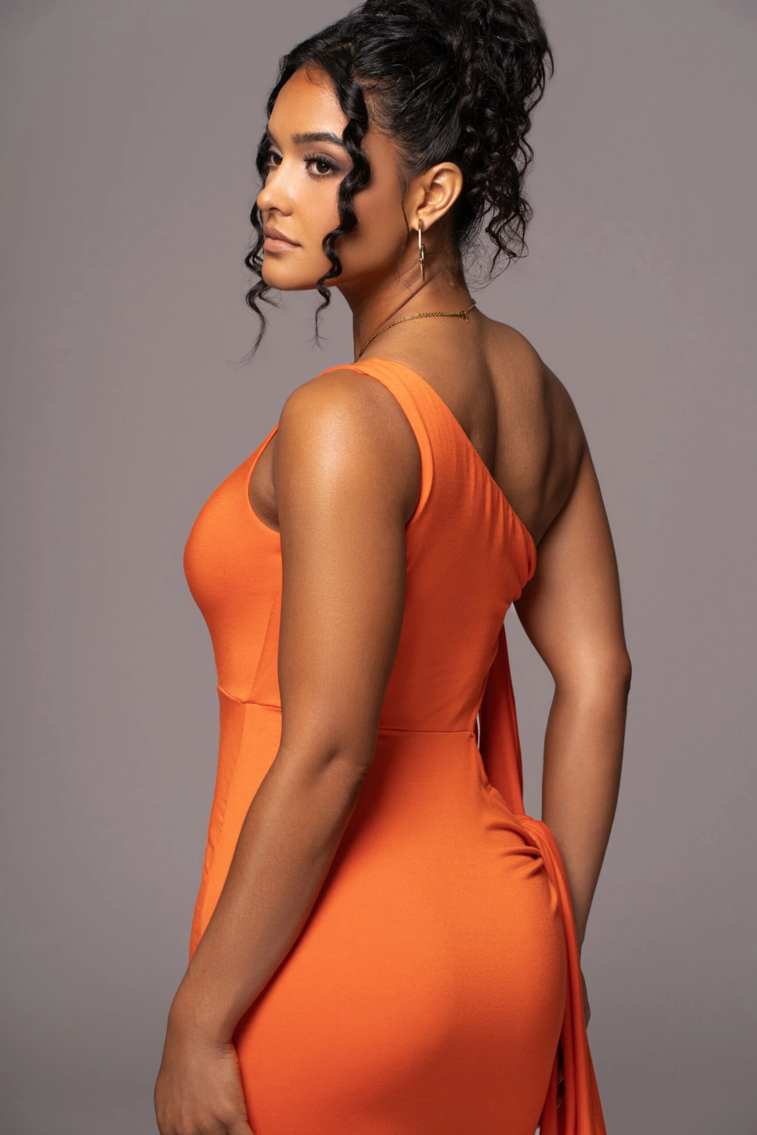 Tangerine Out Of Mind One Shoulder Dress 9 Tangerine Out Of Mind One Shoulder Dress - Image 9