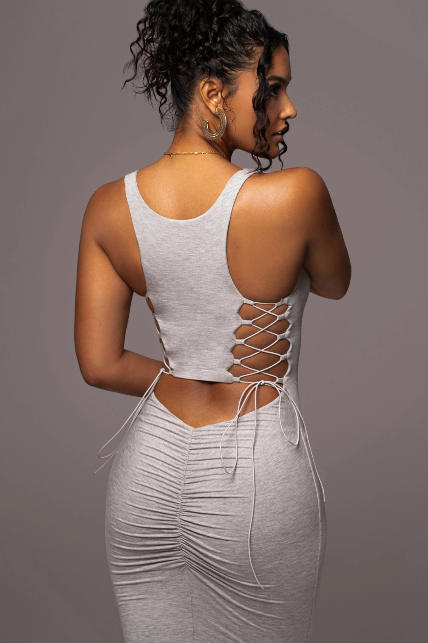 Grey Late Nights Midi Dress 10 Grey Late Nights Midi Dress - Image 10