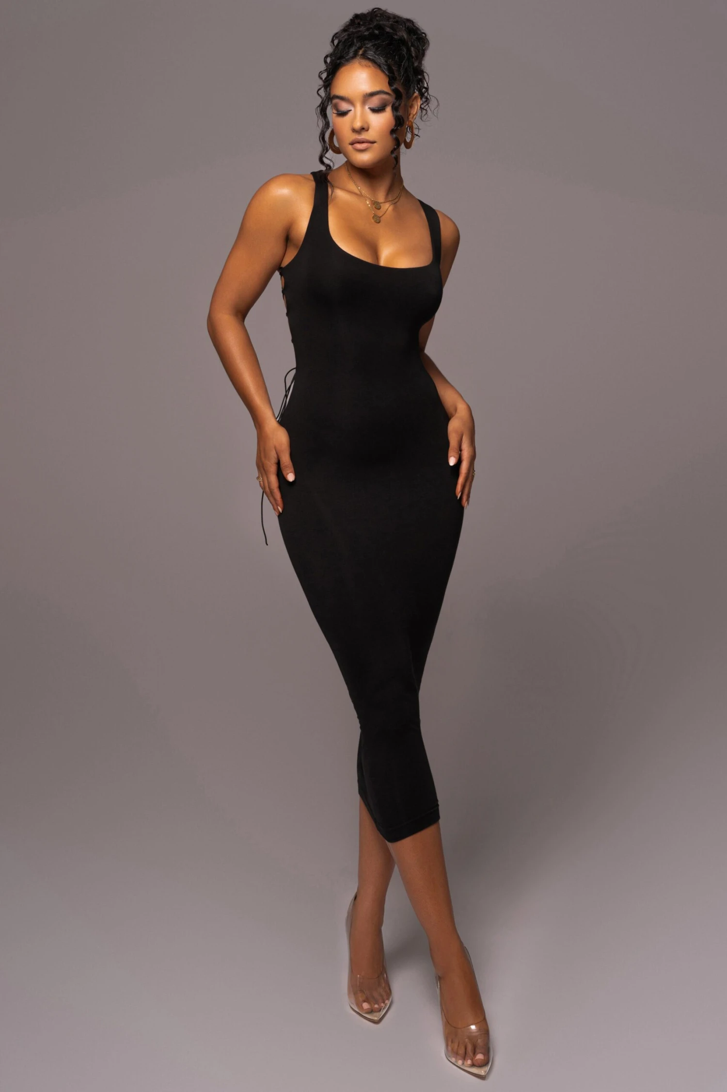 Black Late Nights Midi Dress 5 Black Late Nights Midi Dress - Image 5