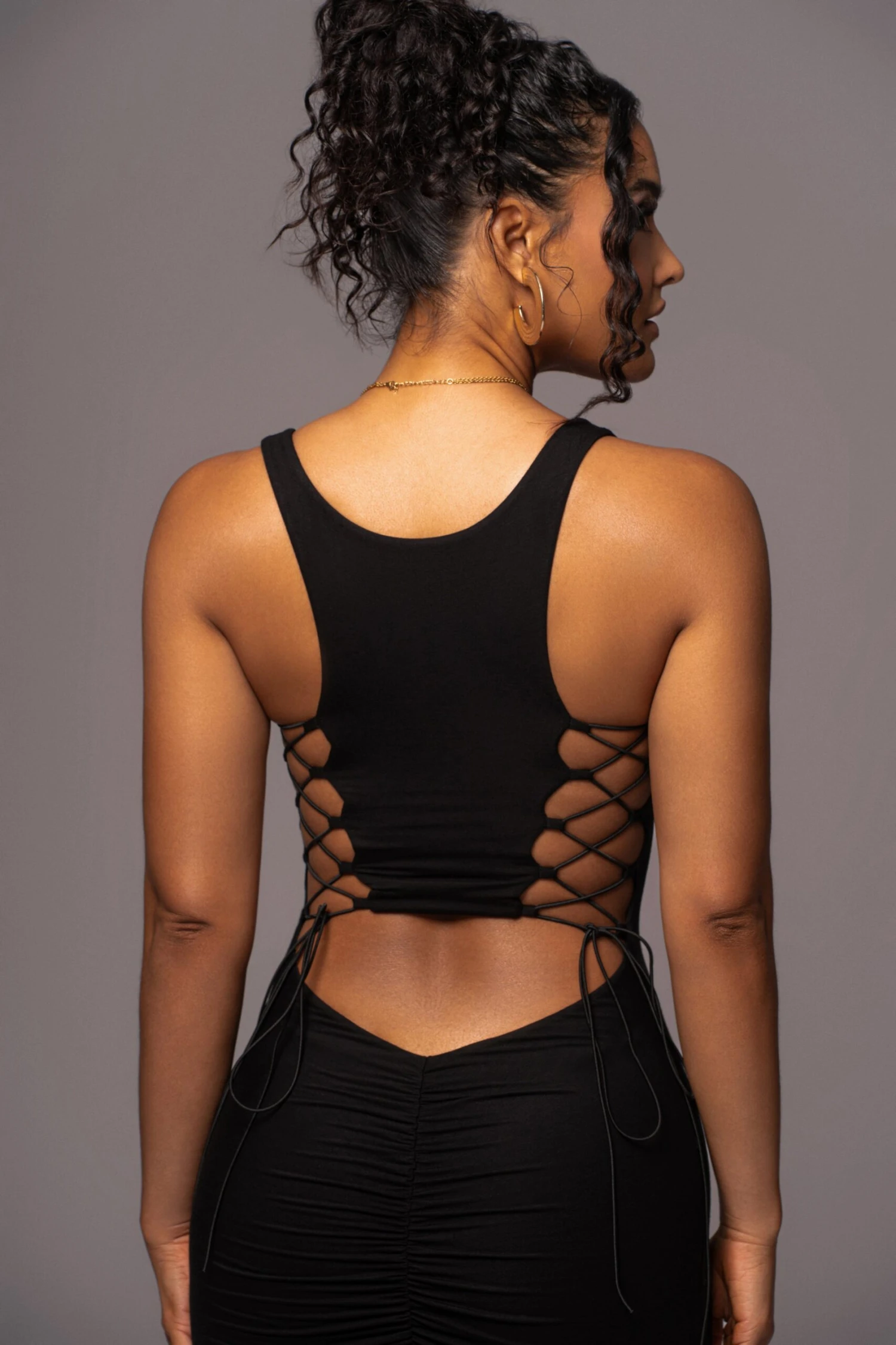 Black Late Nights Midi Dress 2 Black Late Nights Midi Dress - Image 2