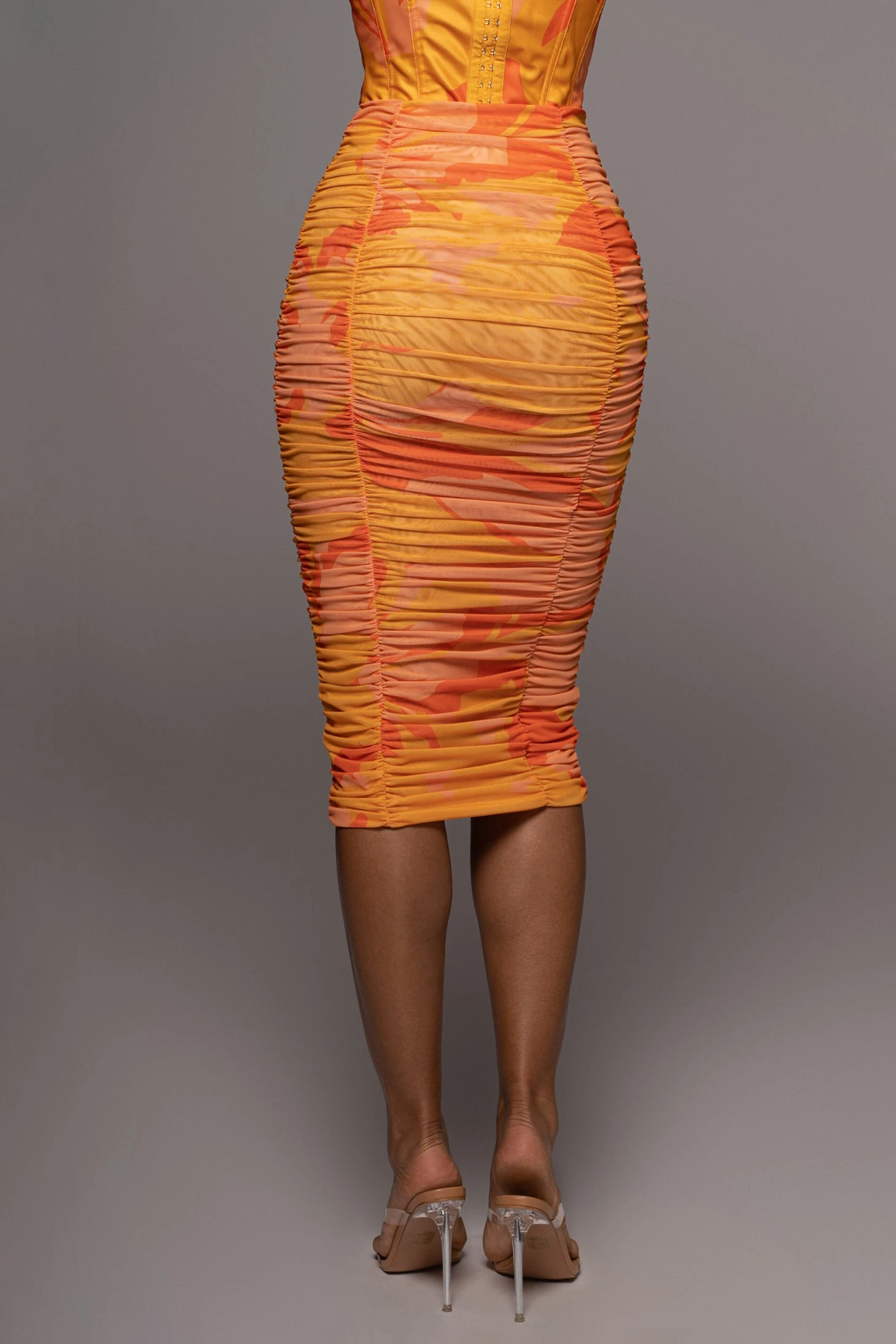 Orange Costa Rica Floral Skirt 8 Orange Costa Rica Floral Skirt - Image 8