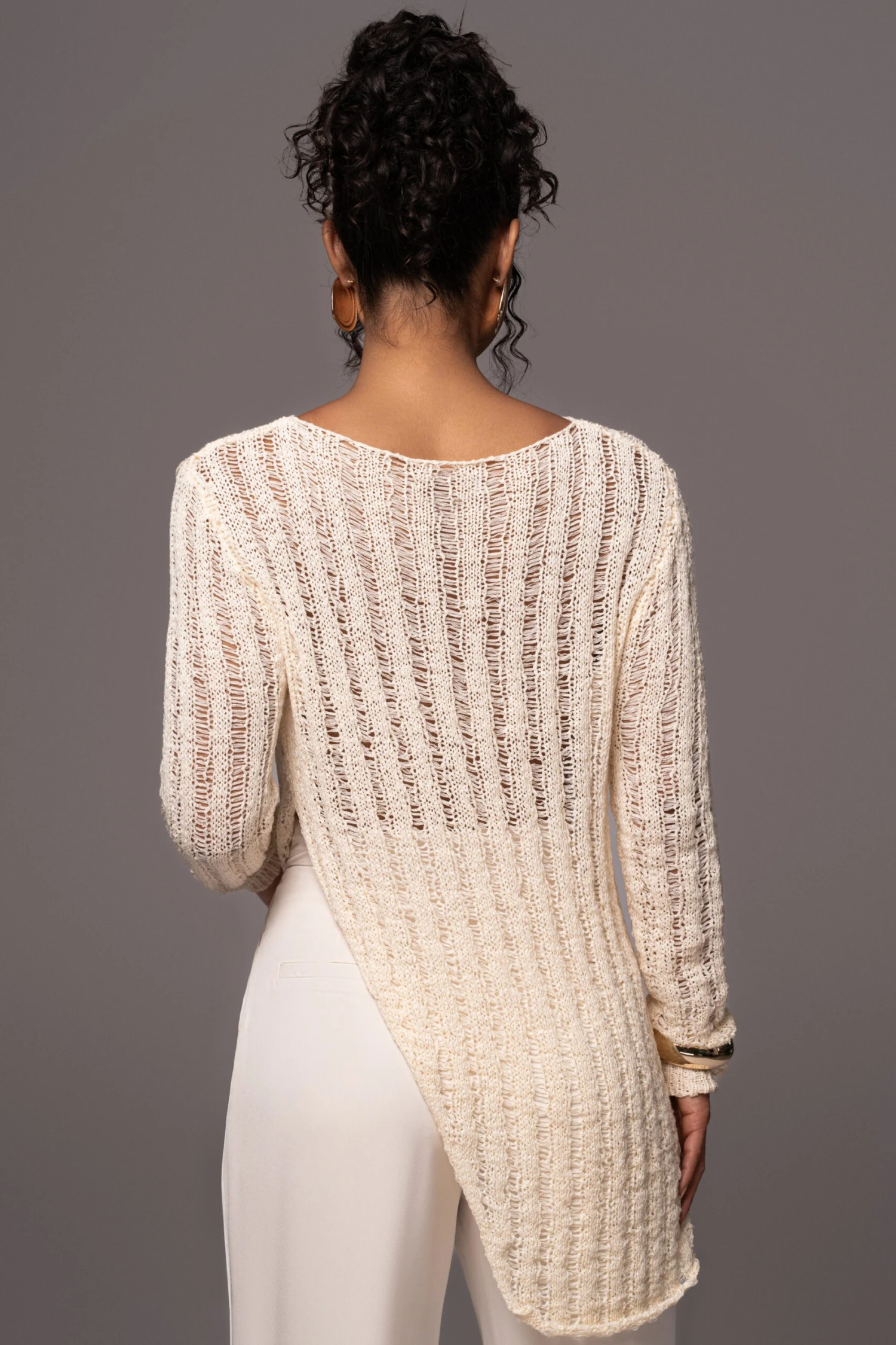 Cream Natalya Rib Knit Top 12 Cream Natalya Rib Knit Top - Image 12