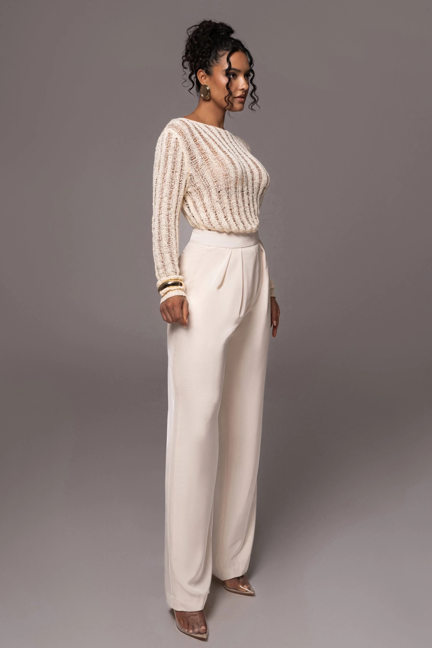 Cream Natalya Rib Knit Top 8 Cream Natalya Rib Knit Top - Image 8