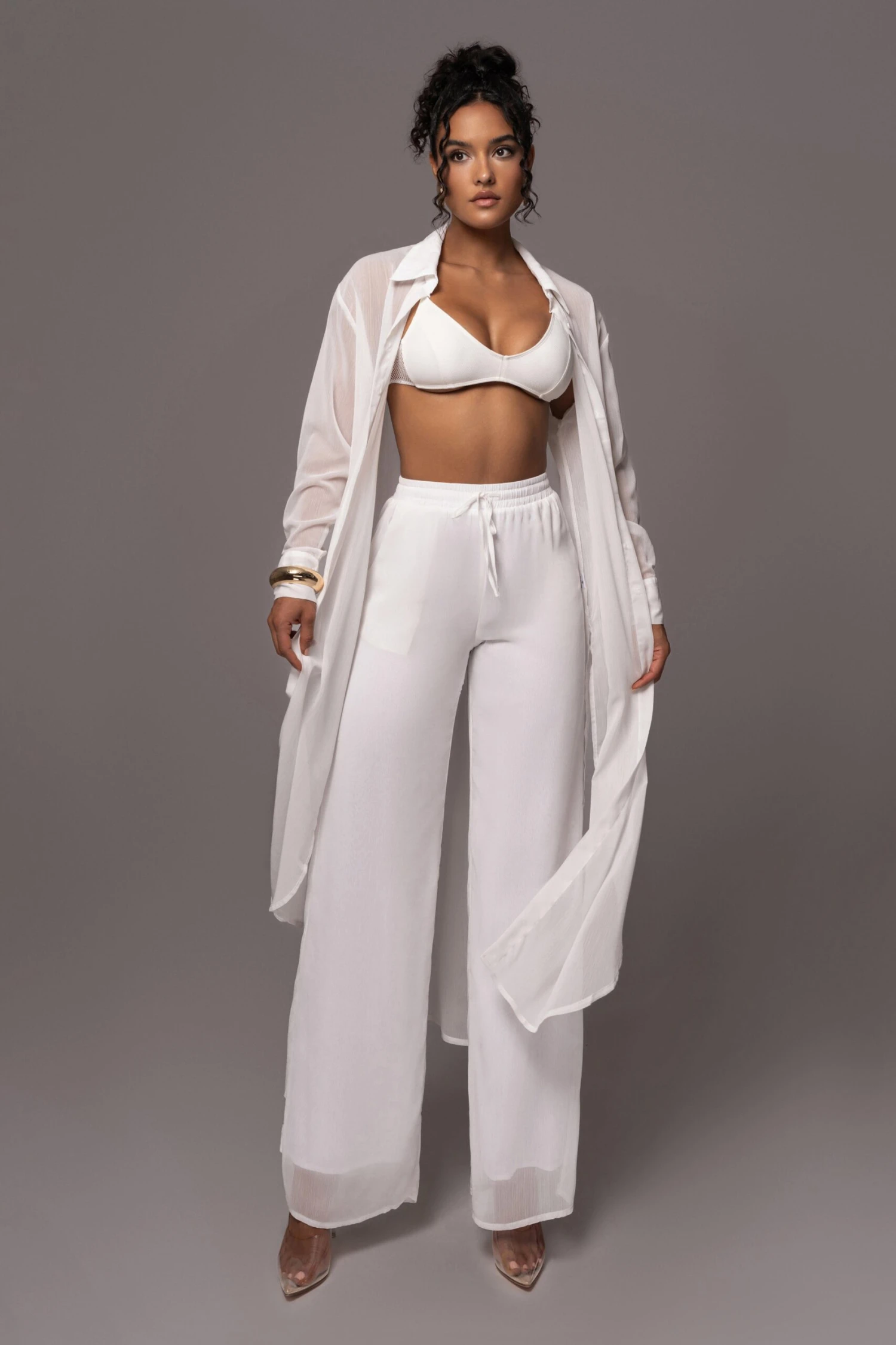 White Pacific 2-Piece Pant Set 1 White Pacific 2-Piece Pant Set