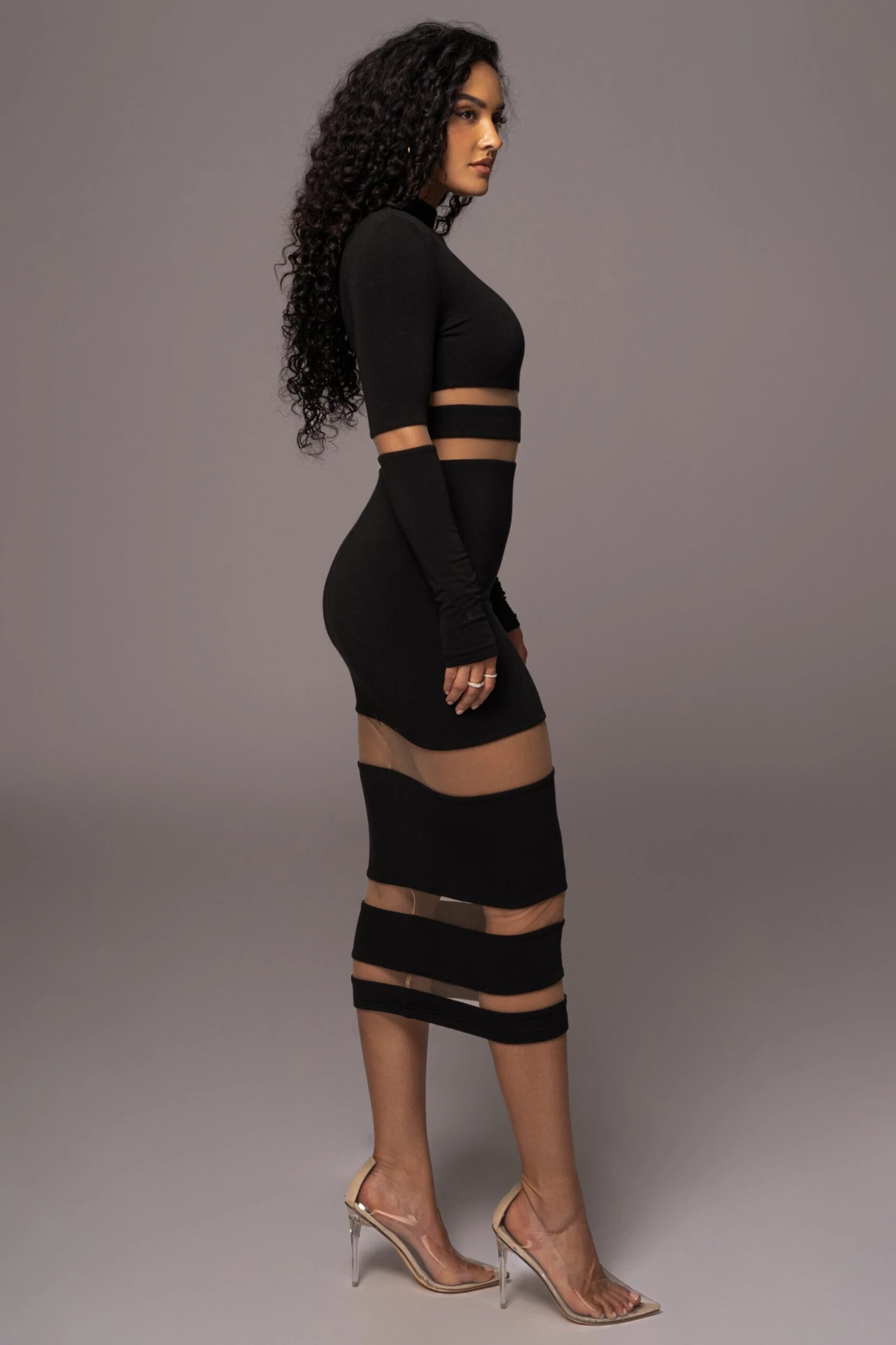 Noir The One Mock Neck Midi Dress 9 Noir The One Mock Neck Midi Dress - Image 9