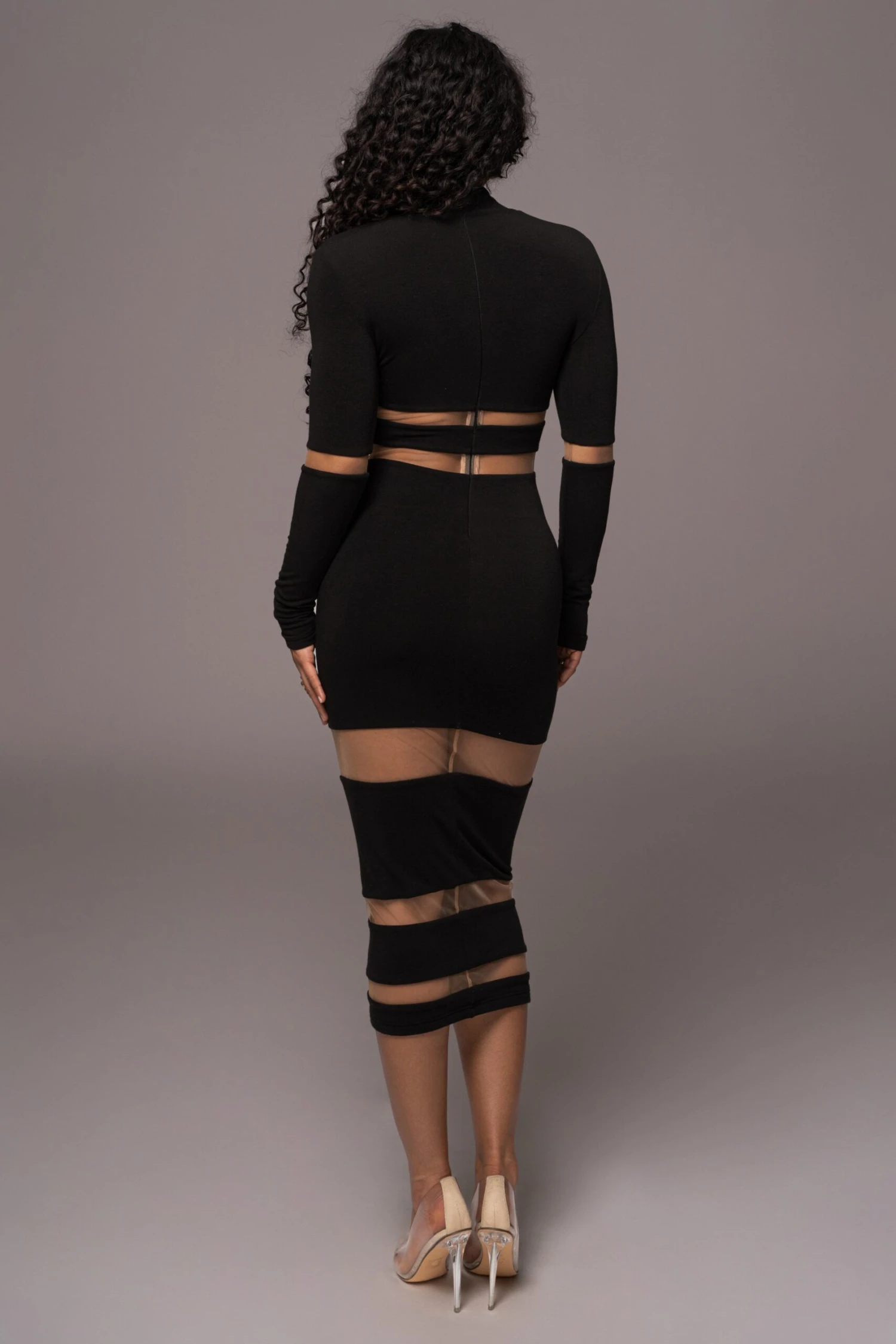 Noir The One Mock Neck Midi Dress 10 Noir The One Mock Neck Midi Dress - Image 10