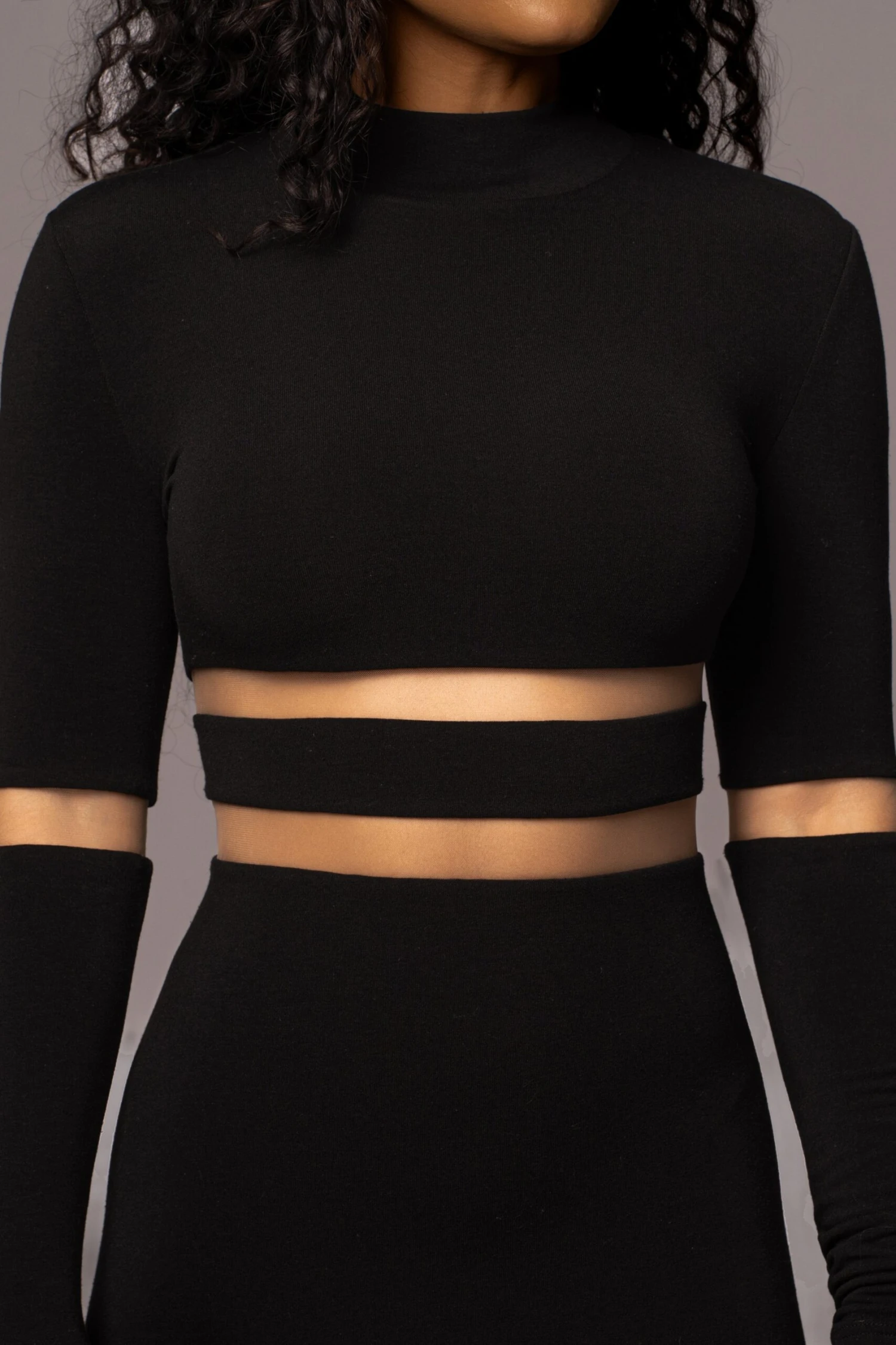 Noir The One Mock Neck Midi Dress 5 Noir The One Mock Neck Midi Dress - Image 5