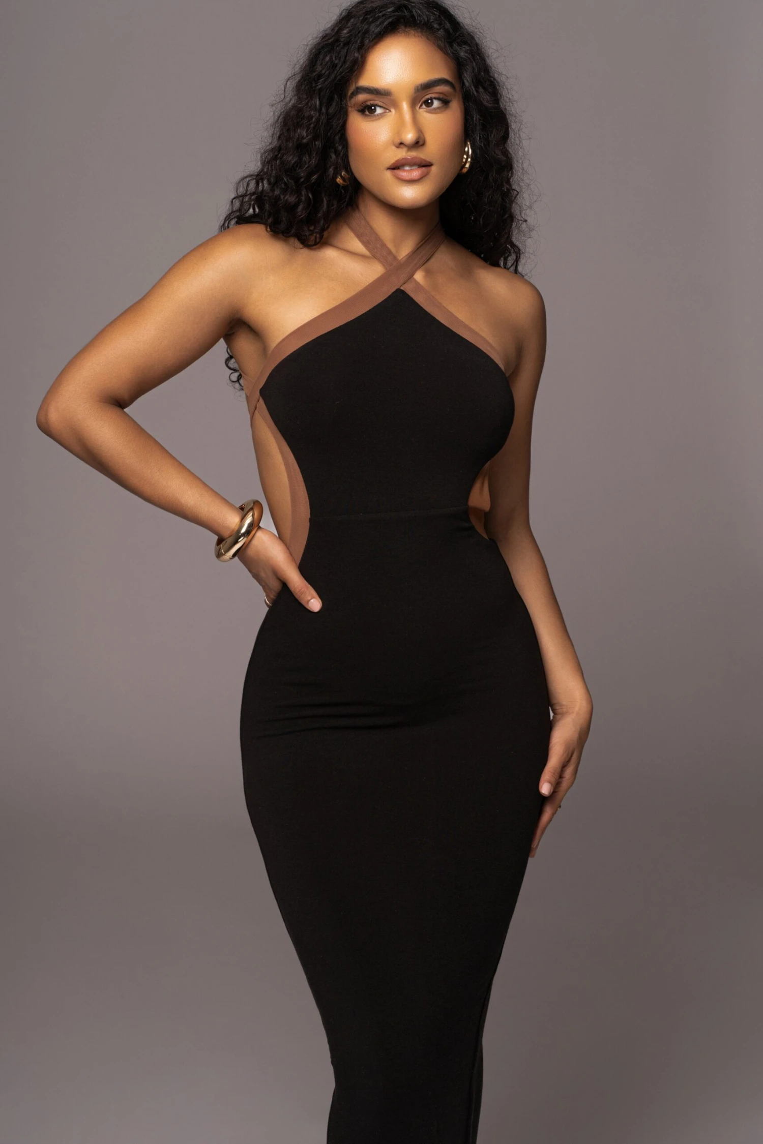 Noir Nights In Milan Maxi Dress 2 Noir Nights In Milan Maxi Dress - Image 2