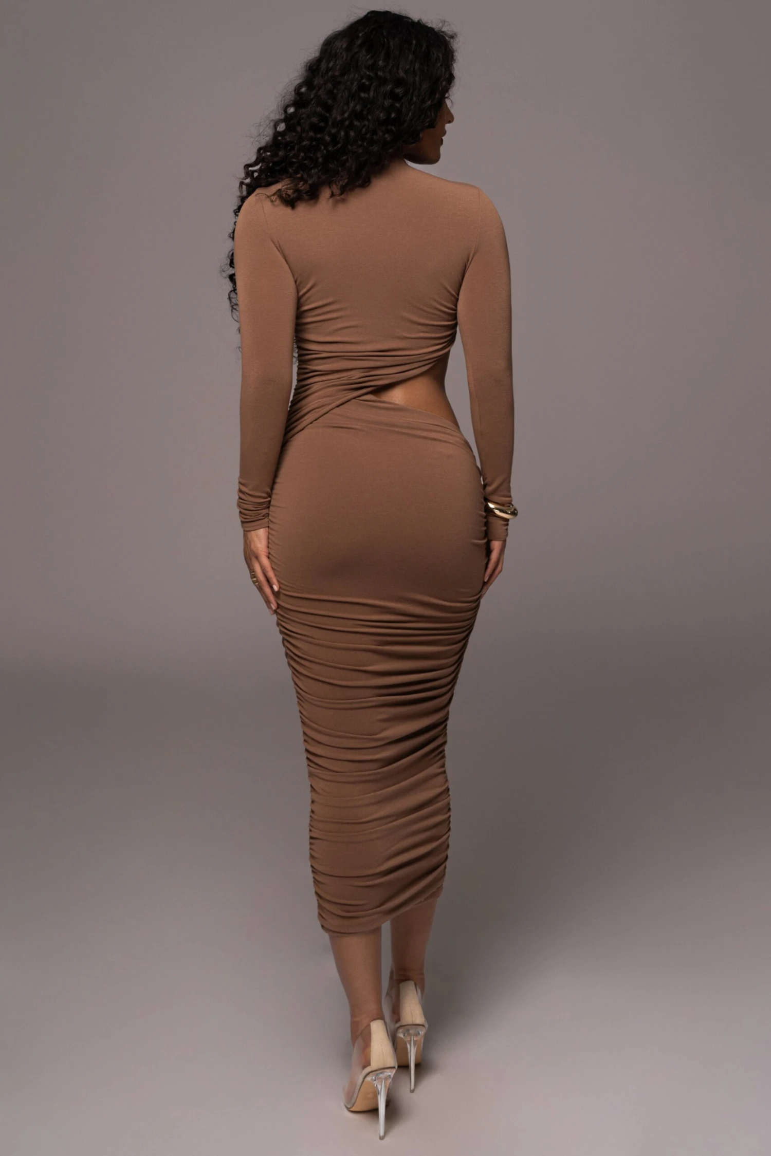 Pecan Clear Skies Mock Neck Dress 10 Pecan Clear Skies Mock Neck Dress - Image 10