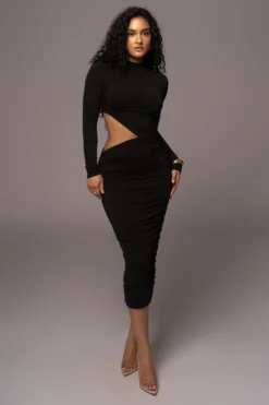 Noir Clear Skies Mock Neck Dress