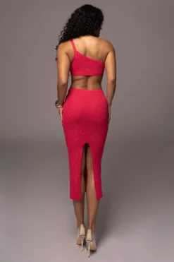 Fuchsia Ruth One Shoulder Dress -Trendify Store PRODUCT JUL192023 NEWRESHOOTS 5 scaled