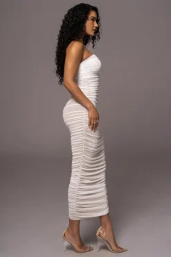 White Denise Ruched Dress 17 White Denise Ruched Dress -Trendify Store PRODUCT JUL192023 NEWRESHOOTS 83 scaled