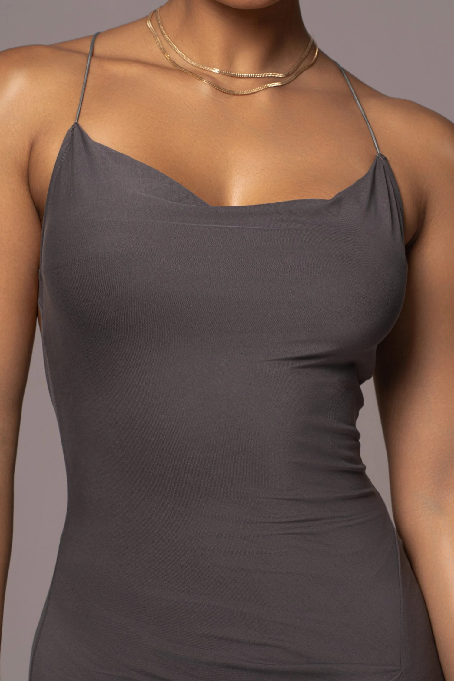 Grey Daniela Cowl Maxi Dress 5 Grey Daniela Cowl Maxi Dress - Image 5