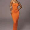 Tangerine One Of One Maxi Dress