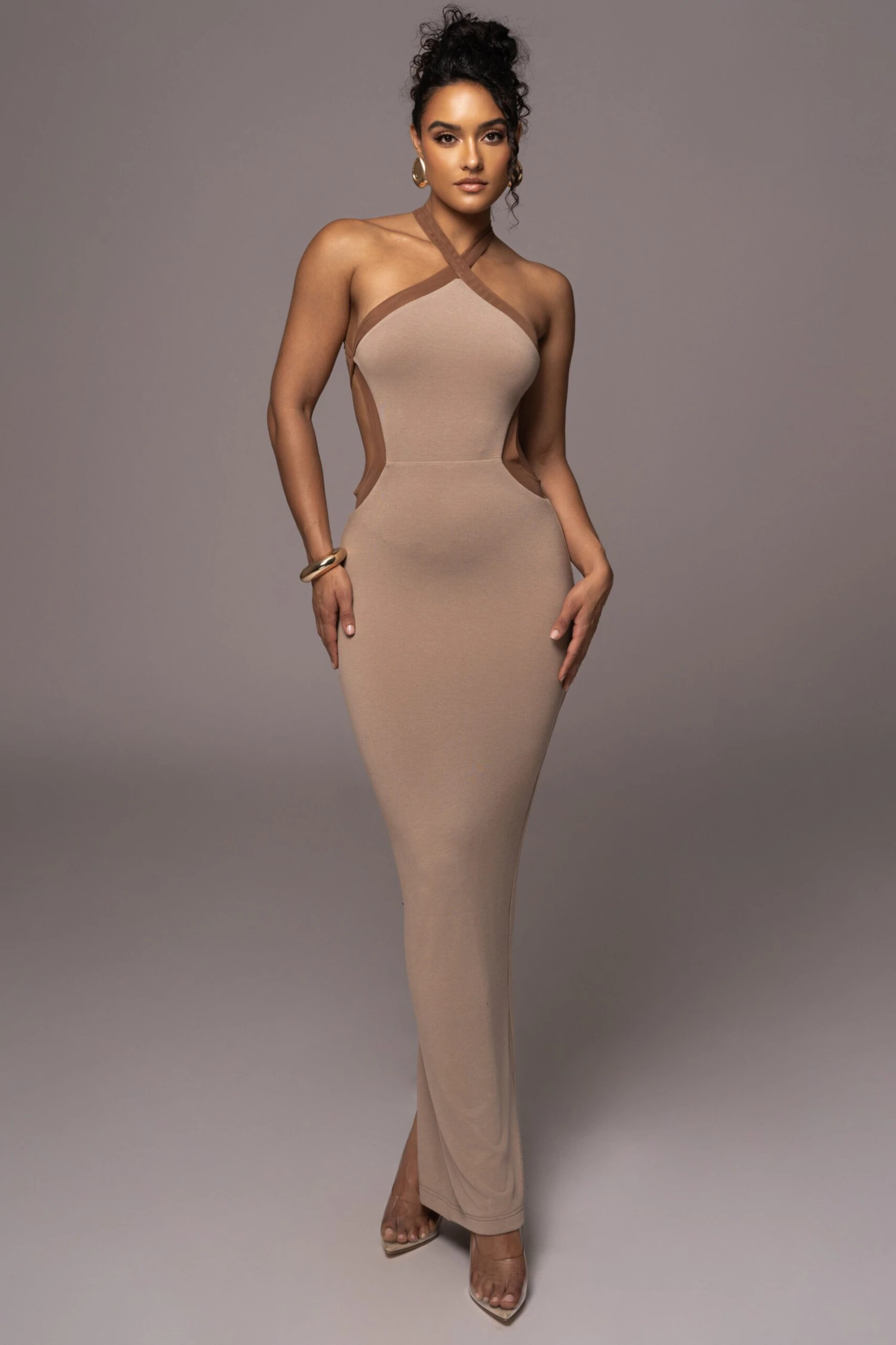 Beige Nights In Milan Maxi Dress 1 Beige Nights In Milan Maxi Dress