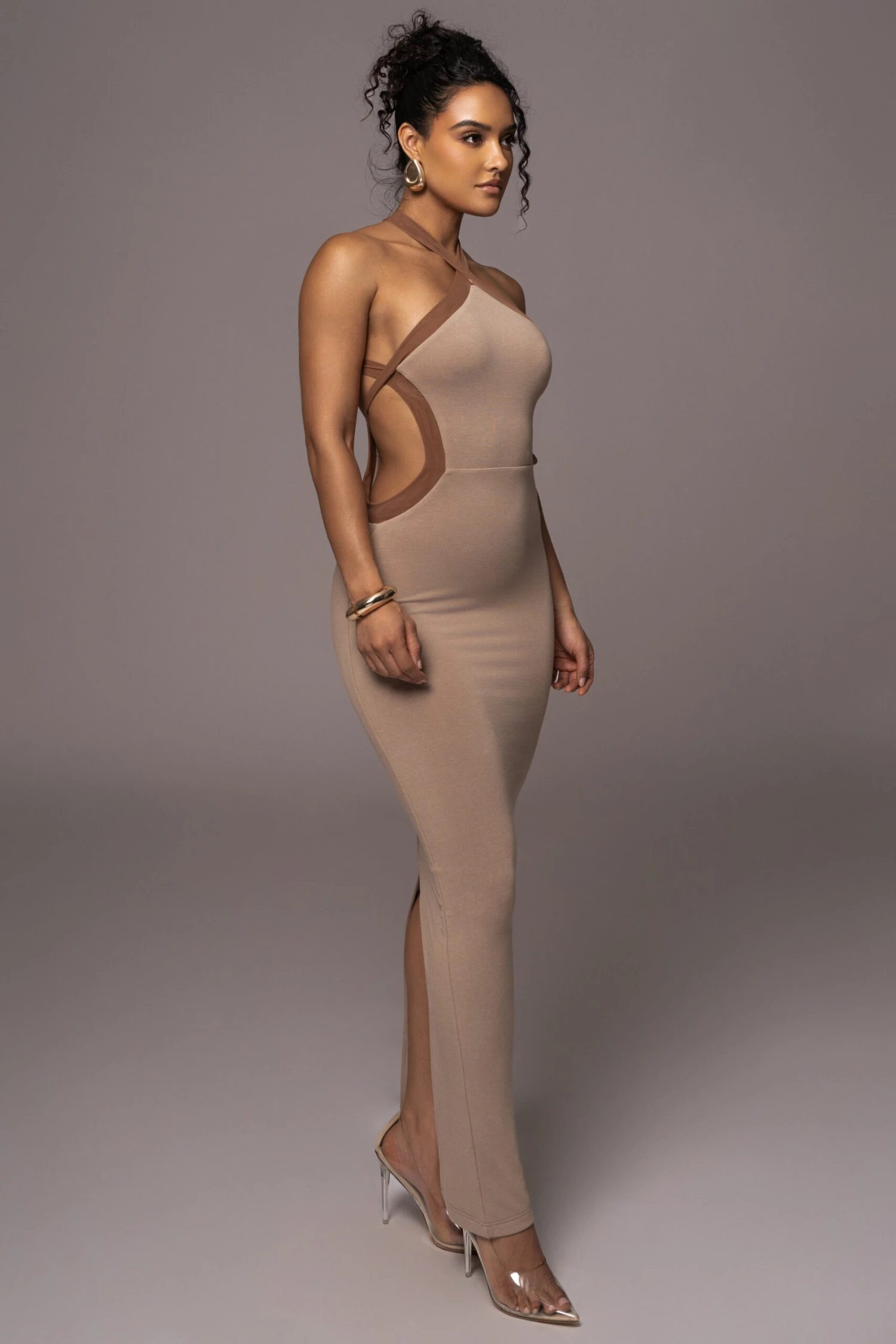 Beige Nights In Milan Maxi Dress 6 Beige Nights In Milan Maxi Dress - Image 6