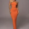 Orange Nights In Milan Maxi Dress