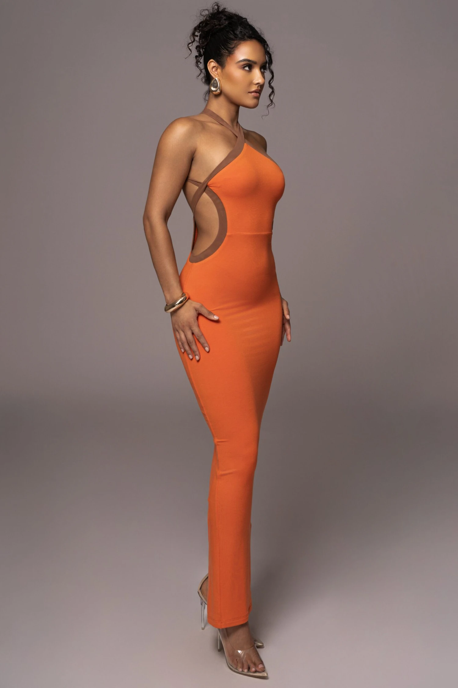 Orange Nights In Milan Maxi Dress 5 Orange Nights In Milan Maxi Dress - Image 5